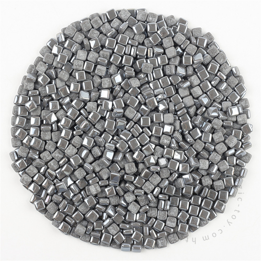 Grey Luster Mini Square Glass Mosaic 8SSL58