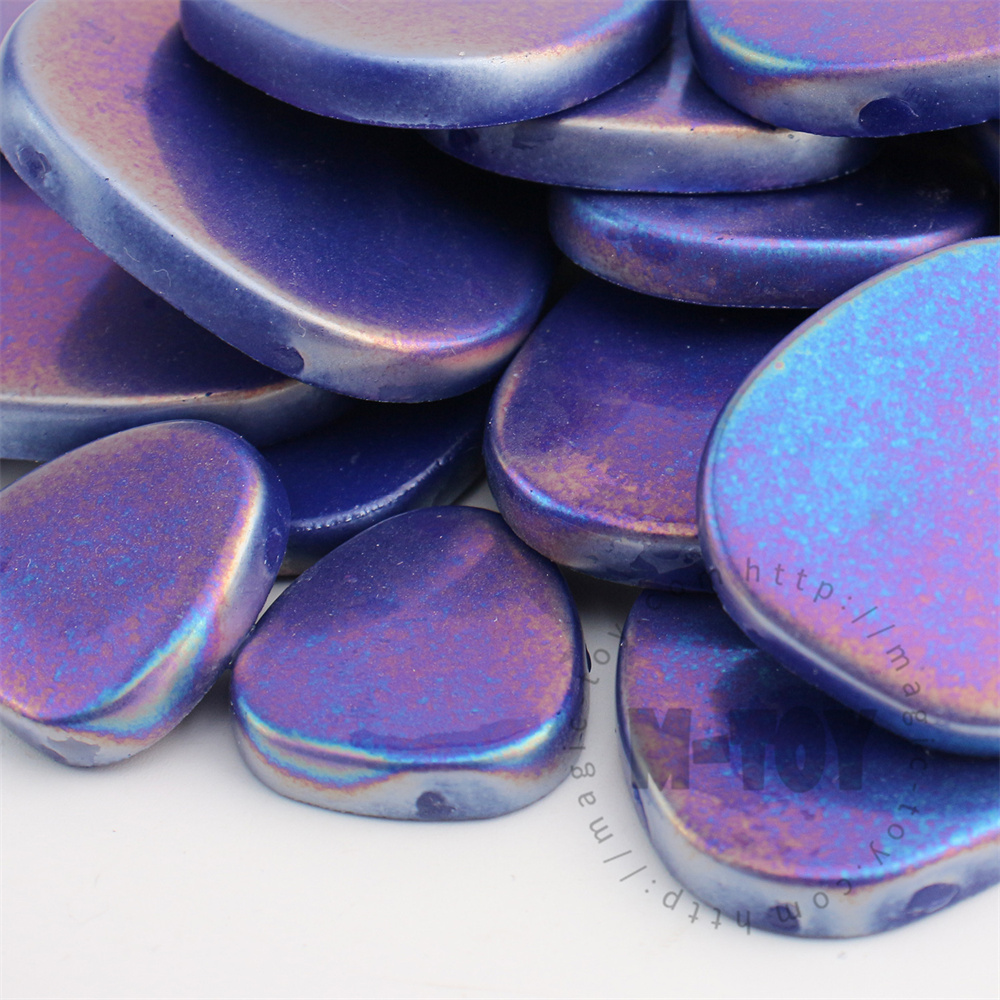 Purple Iridescent Pebbles Glass Mosaic PESSI05