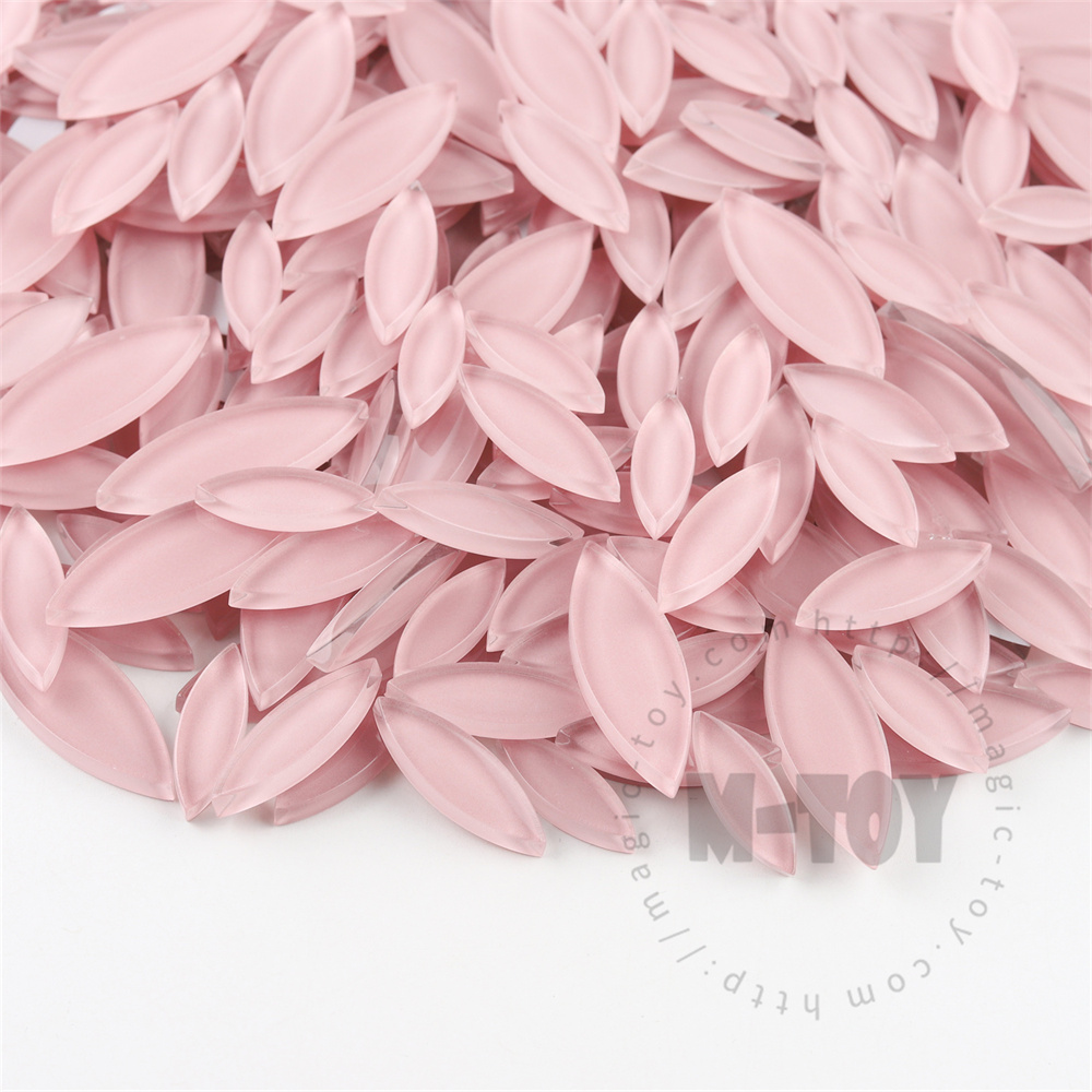 Pink Leaf-shaped Mandala Glass Mosaic TY-CC501