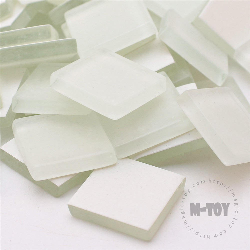 White Square Crystal Glass Mosaic 20-CC100