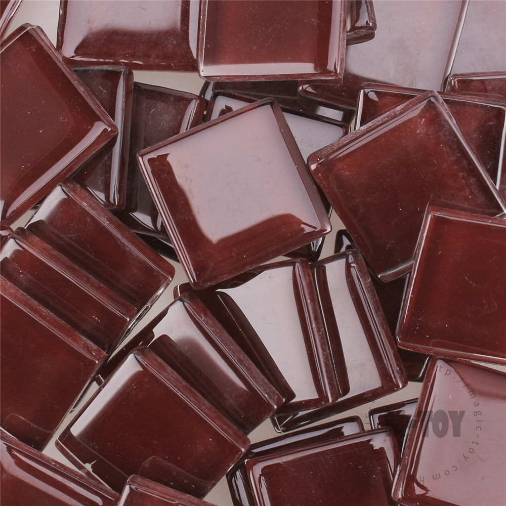 Brown Square Crystal Glass Mosaic 20-CC315