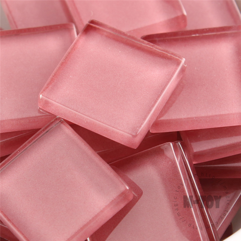 Pink Square Crystal Glass Mosaic 20-CC503