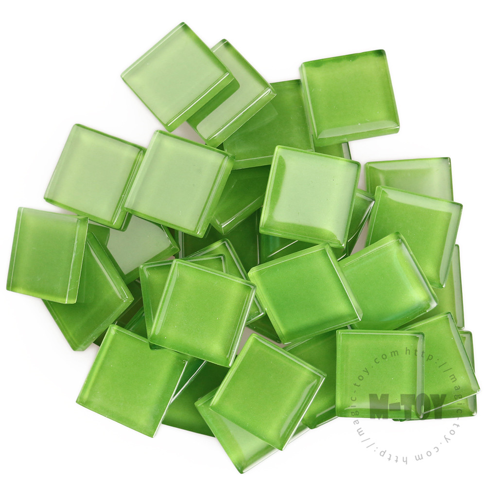 Green Square Crystal Glass Mosaic 20-CC603