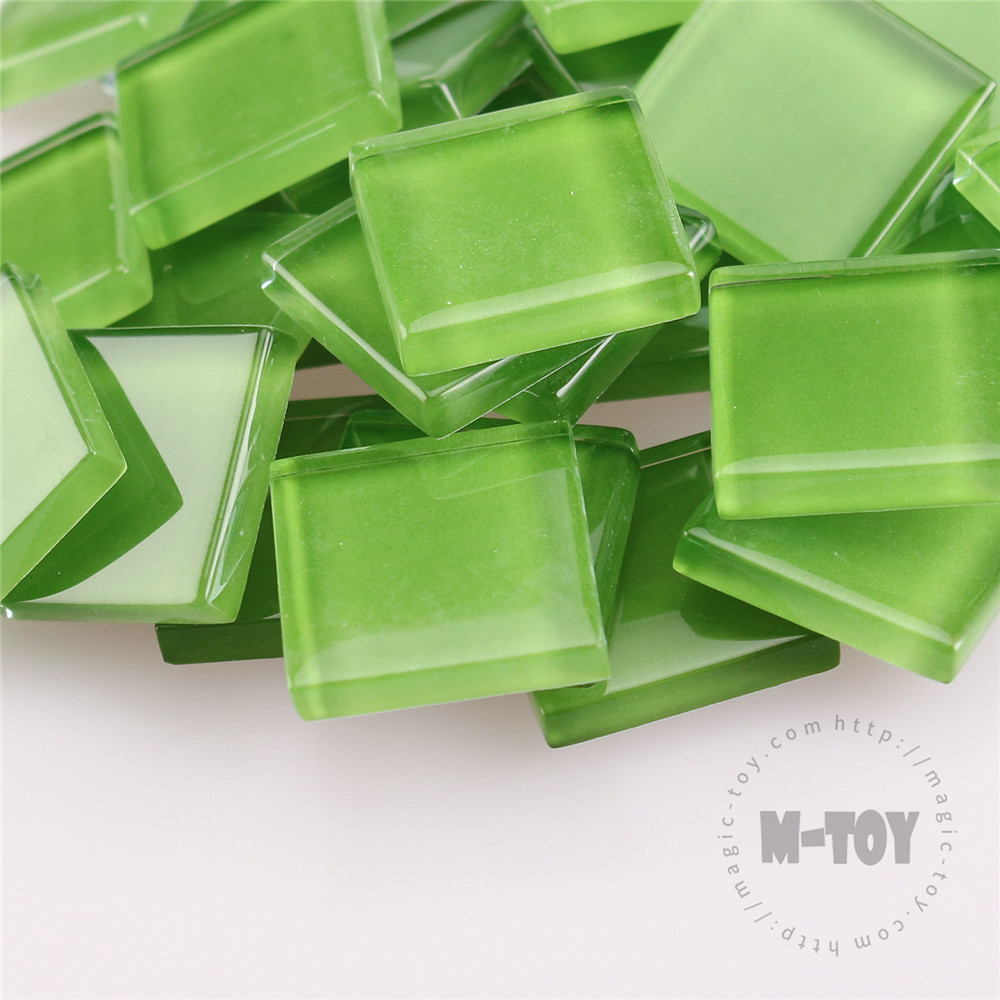 Green Square Crystal Glass Mosaic 20-CC603