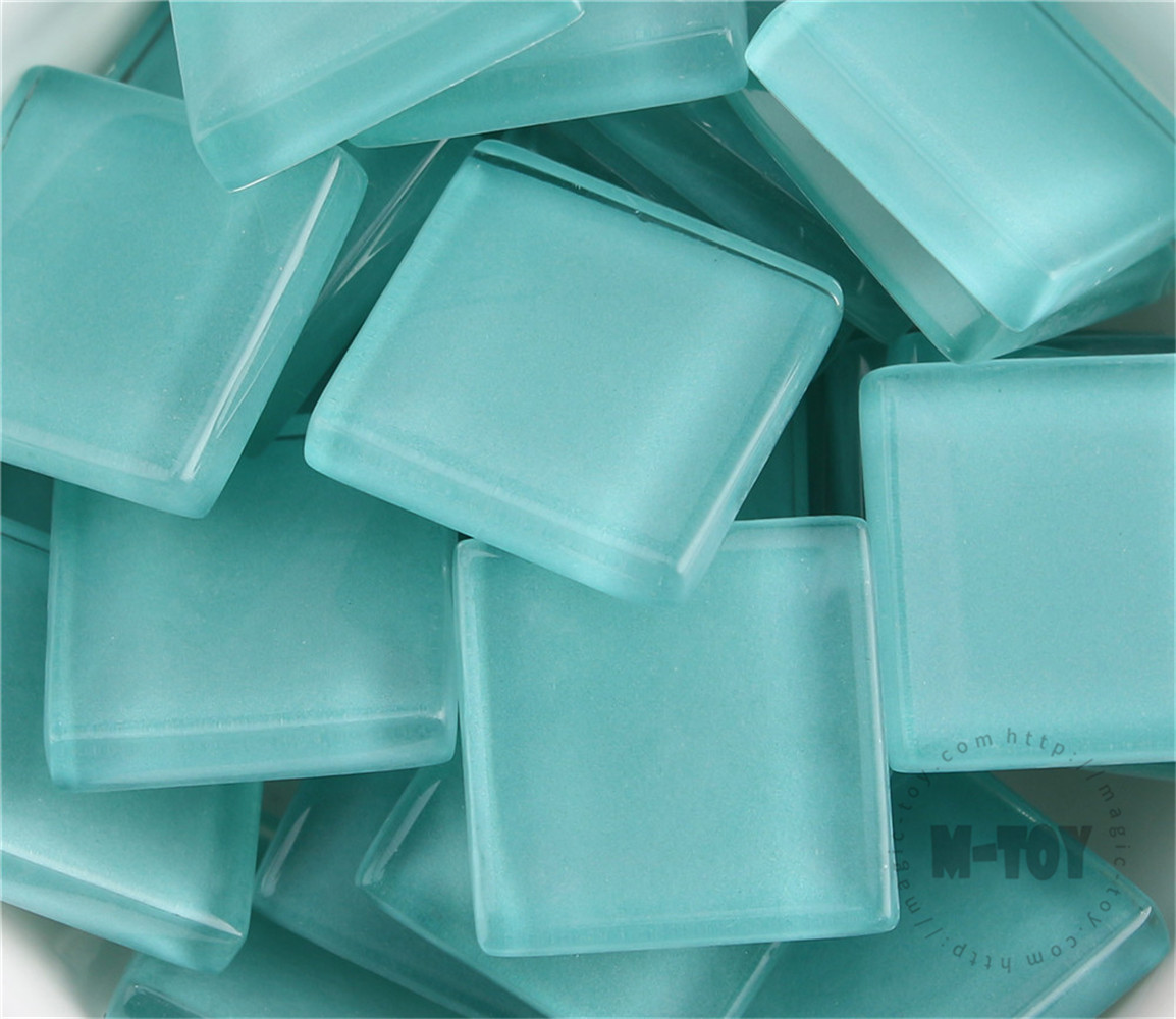 Turquoise Square Crystal Glass Mosaic 20-CC621