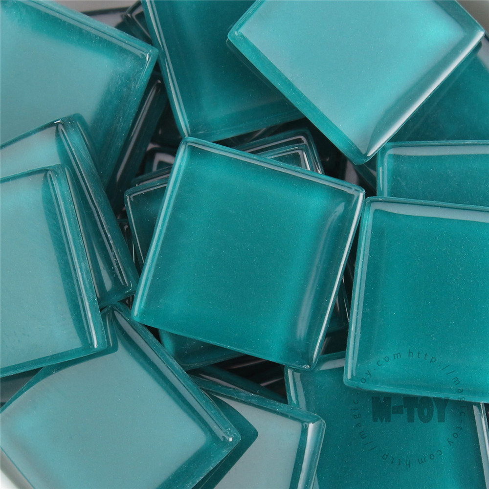 Turquoise Square Crystal Glass Mosaic 20-CC625