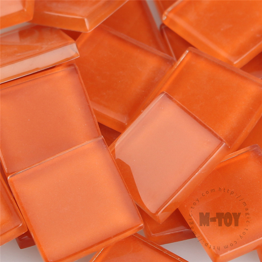 Orange Square Crystal Glass Mosaic 20-CC925