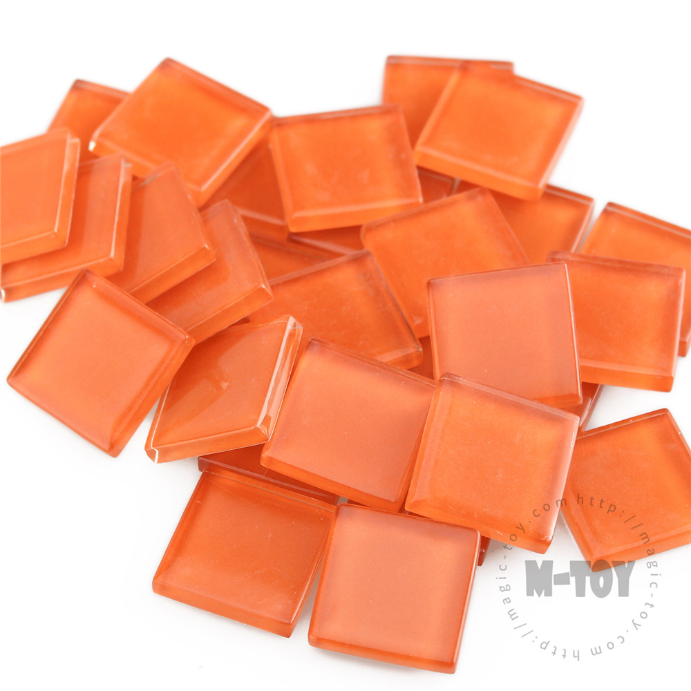 Orange Square Crystal Glass Mosaic 20-CC925