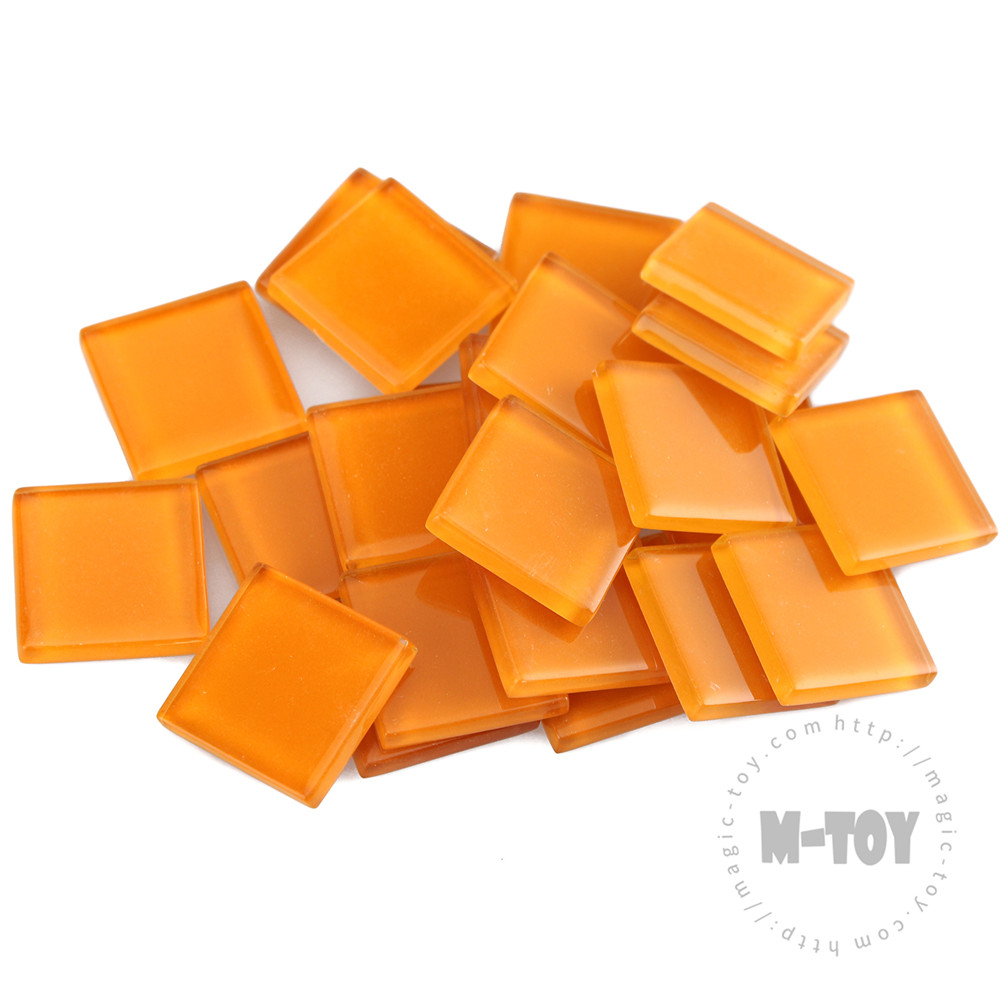 Orange Square Crystal Glass Mosaic 20-CC945