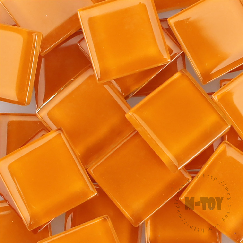 Orange Square Crystal Glass Mosaic 20-CC945