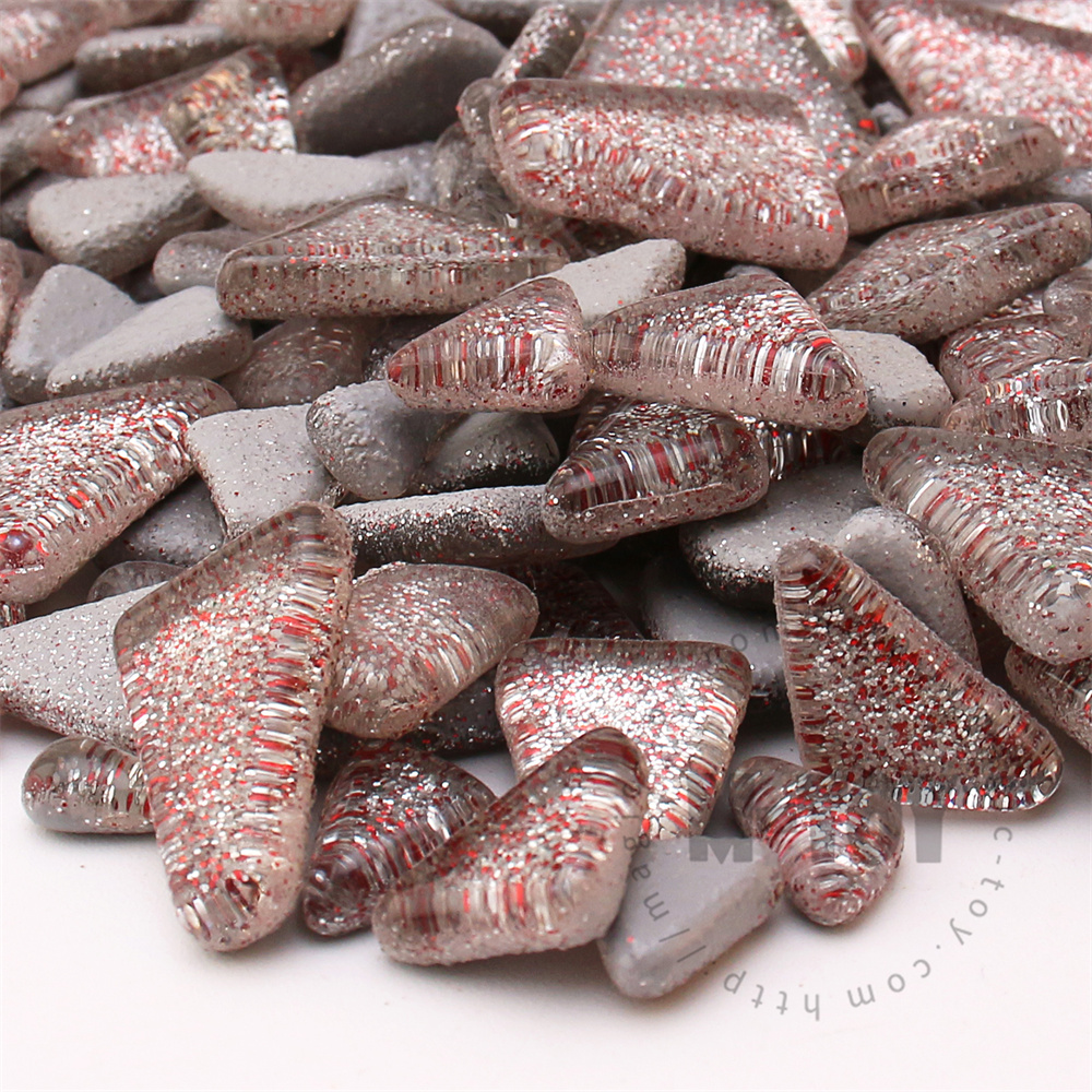 Silver Irregular Shape Glitter Glass Mosaic IR-SPA101