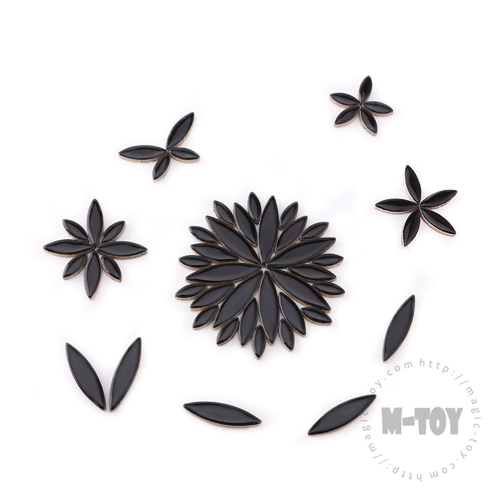 Black Petal Shape Ceramic Mosaic CYG1