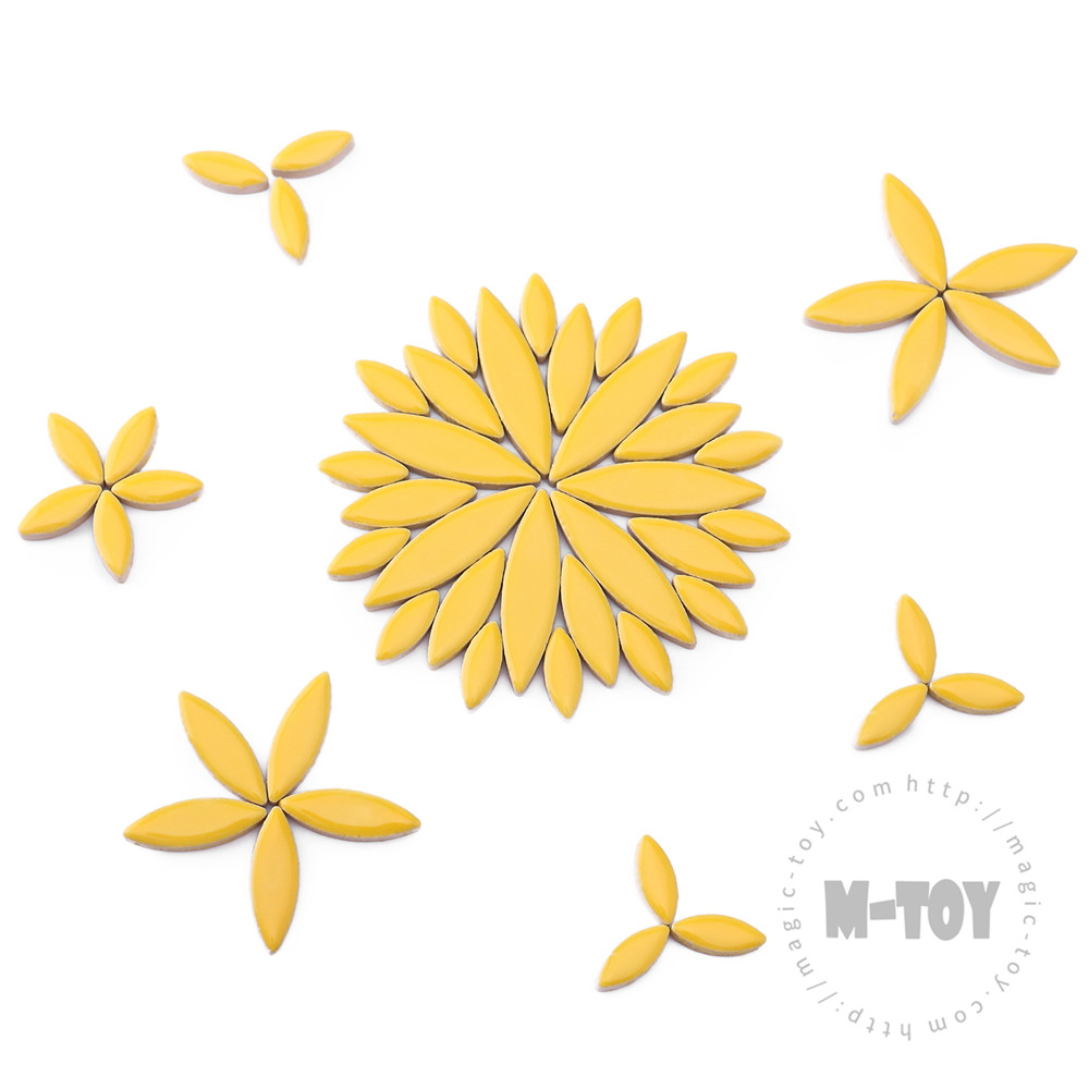 Yellow Petal Shape Ceramic Mosaic CYG71