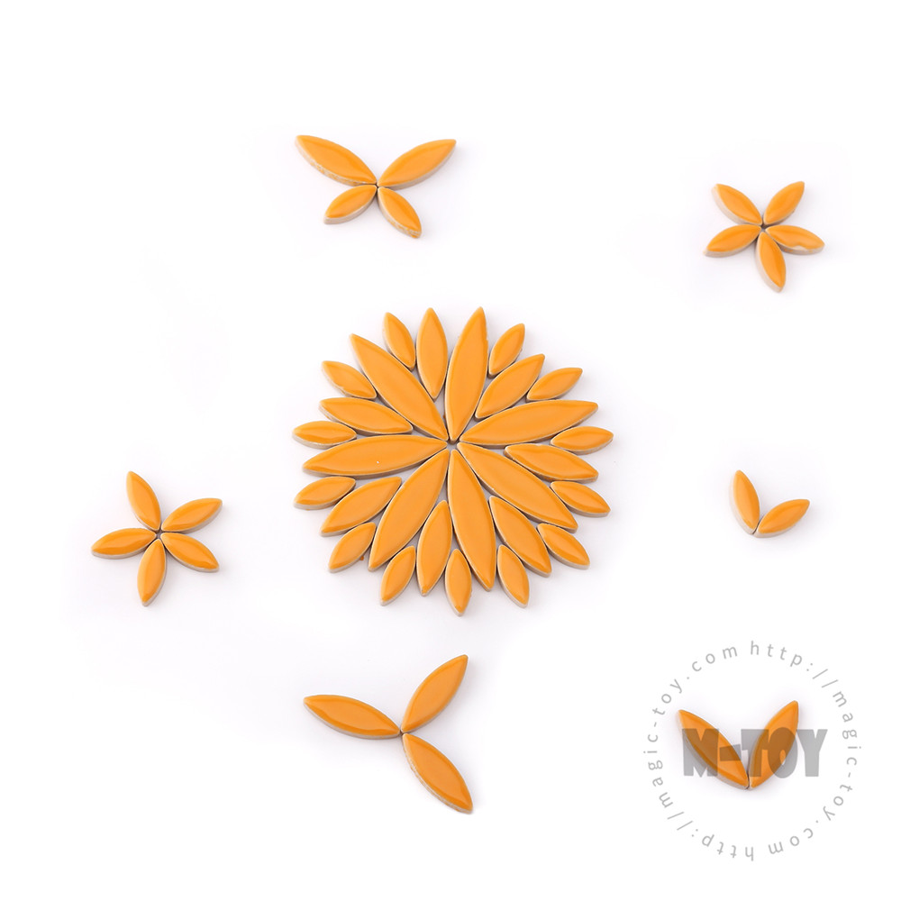 Orange Petal Shape Ceramic Mosaic CYG101