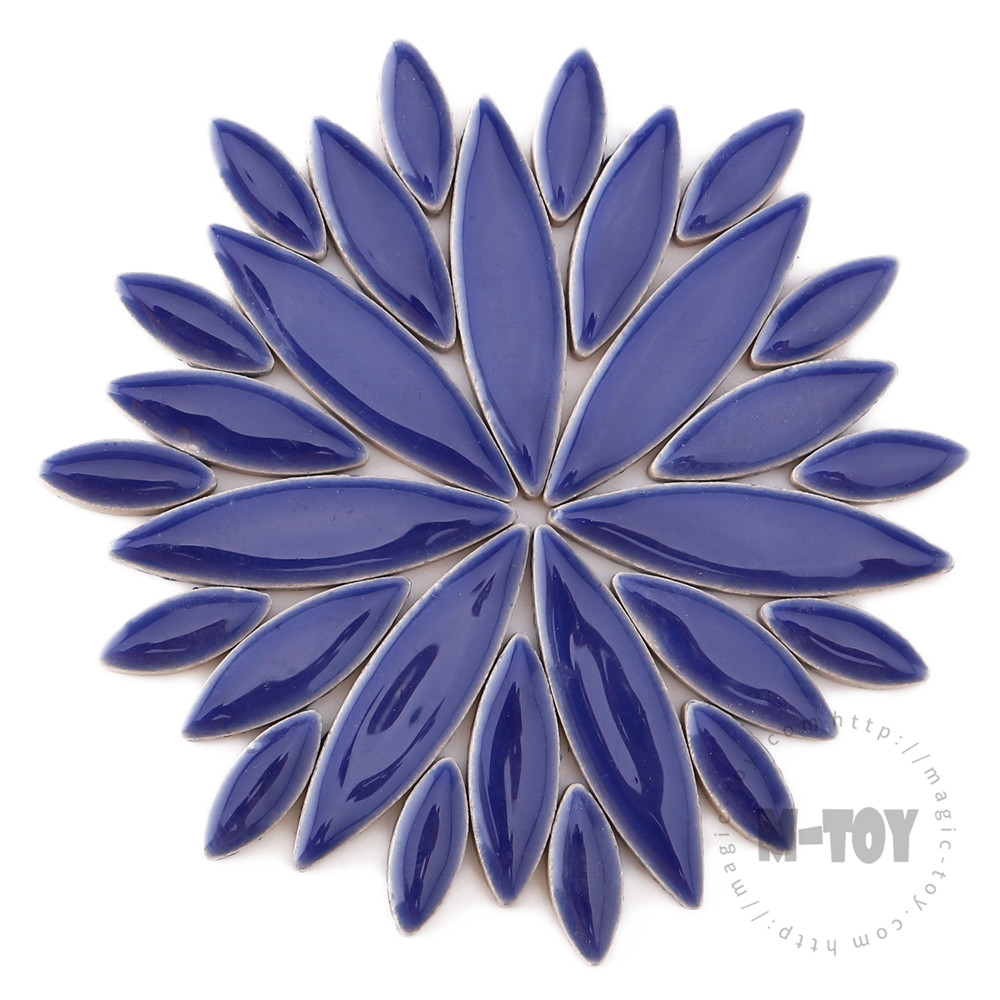 Blue Petal Shape Ceramic Mosaic CYG191