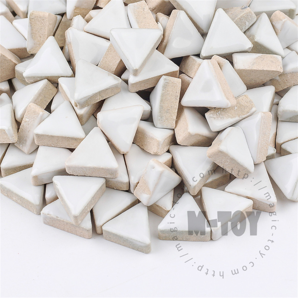 White Triangle Shape Ceramic Mosaic 15CJG101