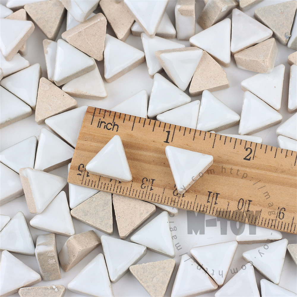 White Triangle Shape Ceramic Mosaic 15CJG101