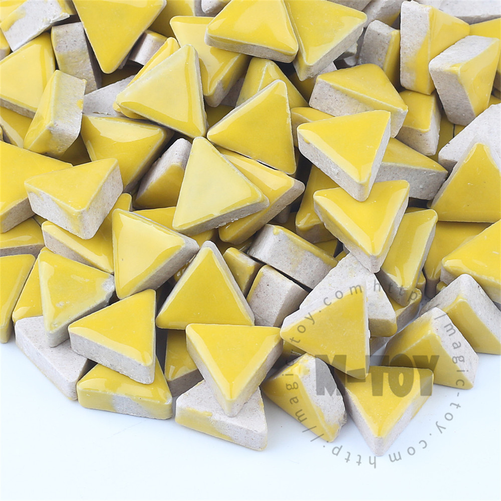 Yellow Triangle Shape Ceramic Mosaic 15CJG901