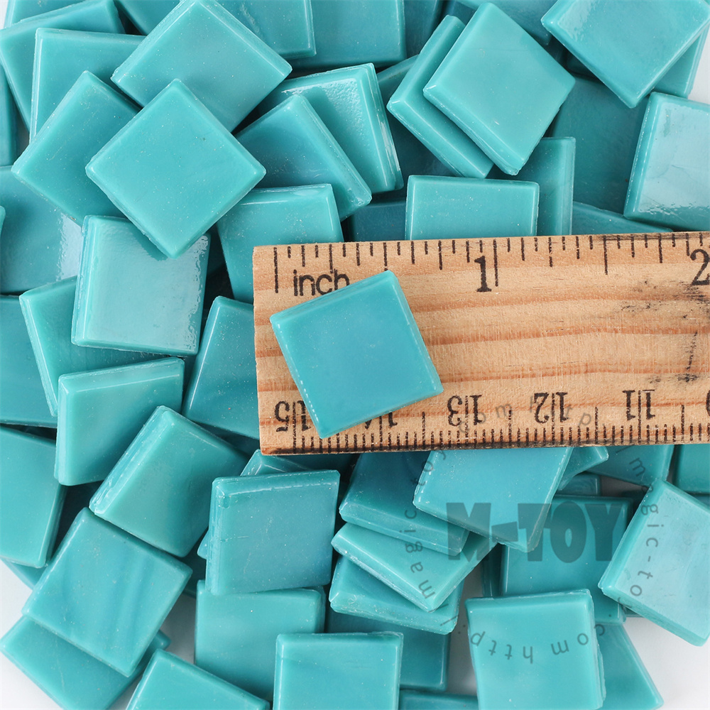 Turquoise Square Ice Jade Hot-melting Glass Mosaic WSG754