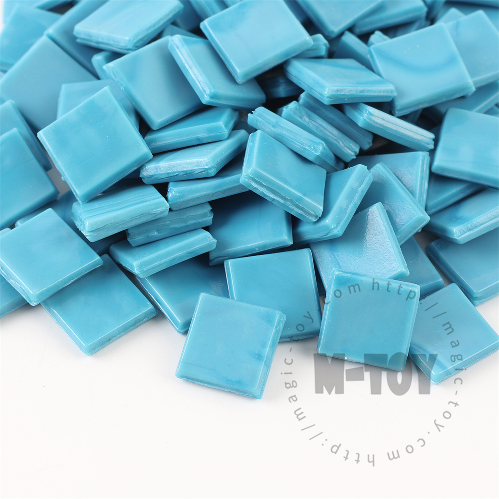 Blue Square Ice Jade Hot-melting Glass Mosaic WSG742