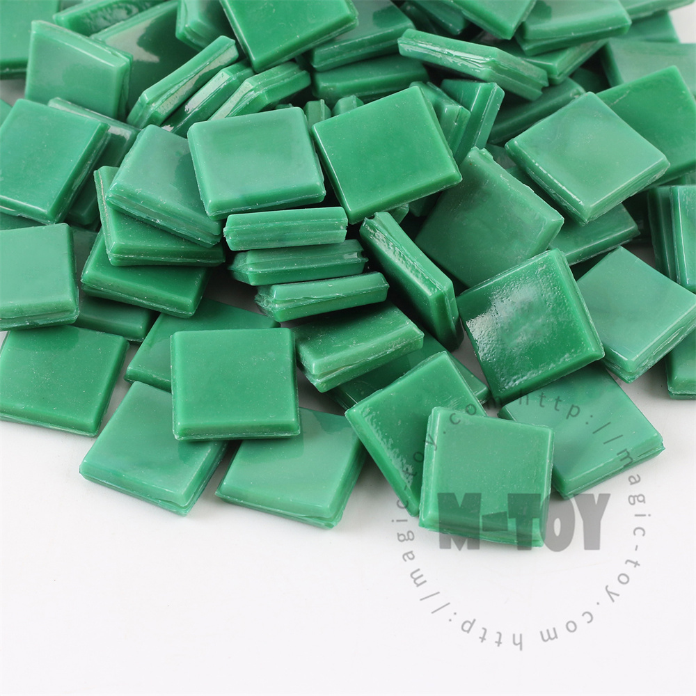 Green Square Ice Jade Hot-melting Glass Mosaic WSG626