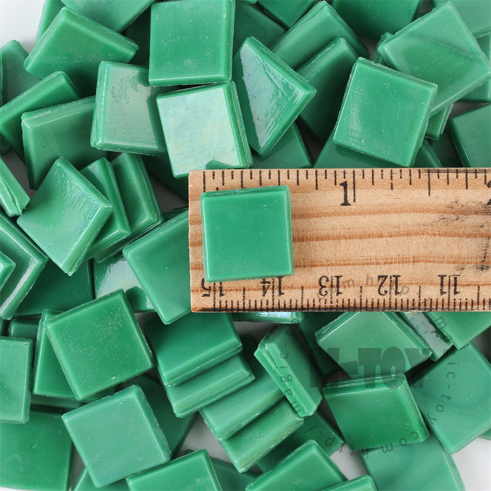 Green Square Ice Jade Hot-melting Glass Mosaic WSG626