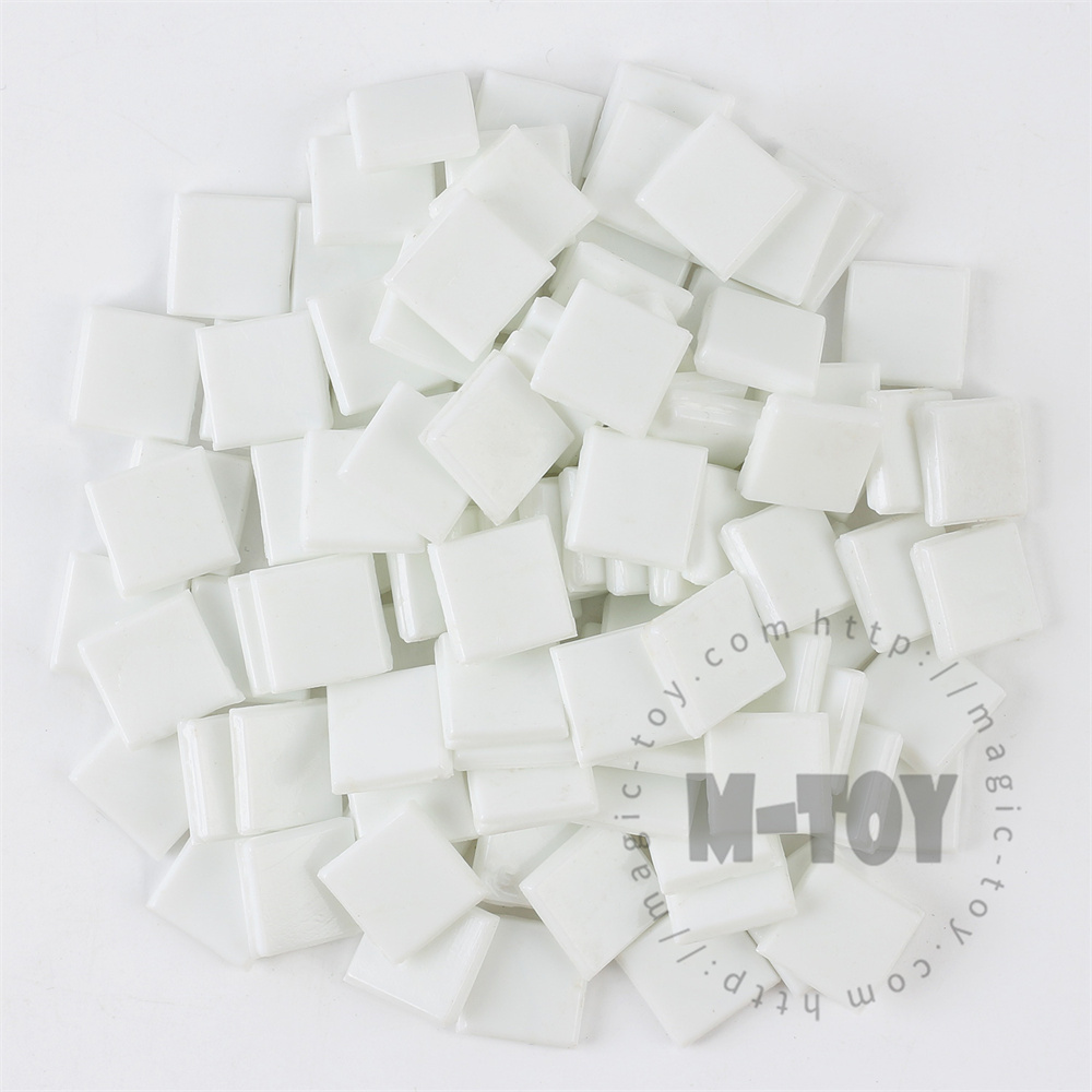 White Square Ice Jade Hot-melting Glass Mosaic WSG102