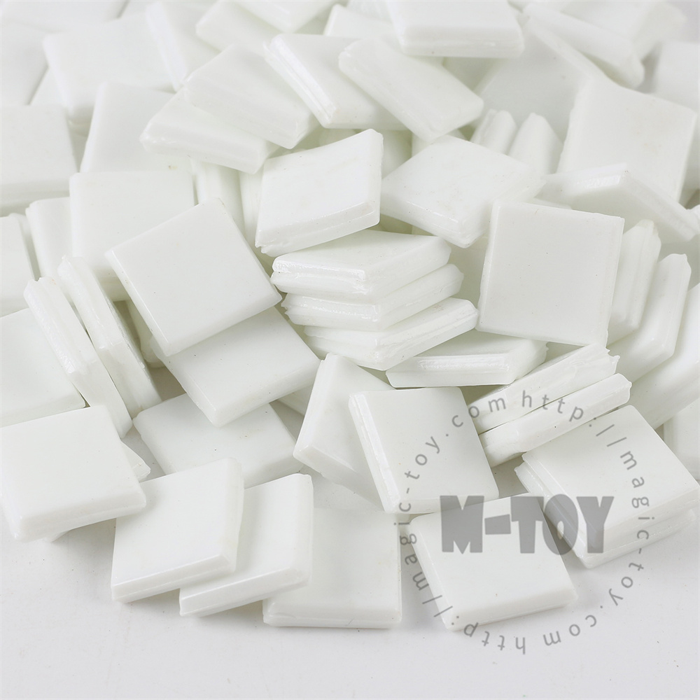 White Square Ice Jade Hot-melting Glass Mosaic WSG102