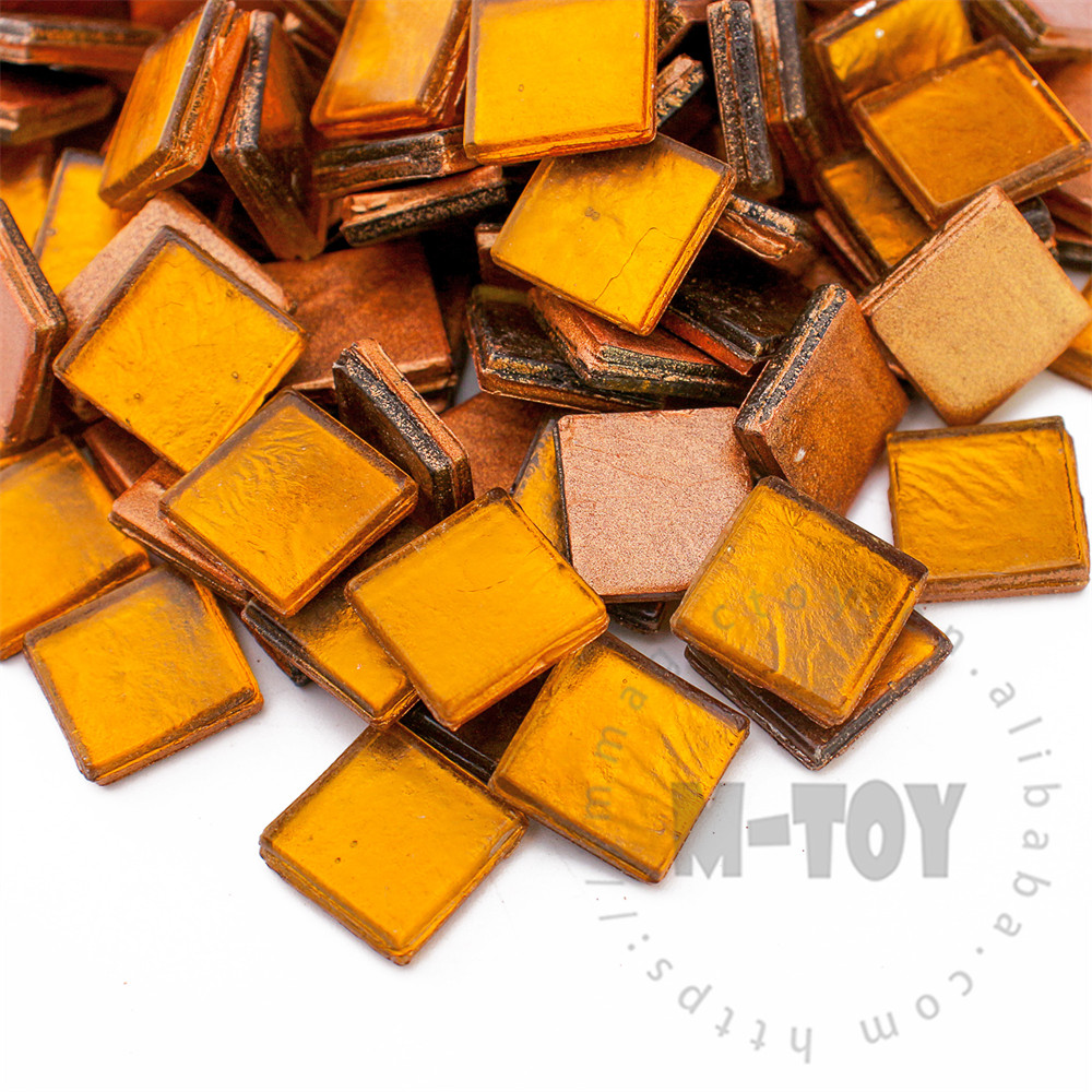 Brown Square Ice Jade Hot-melting Glass Mosaic WSH307