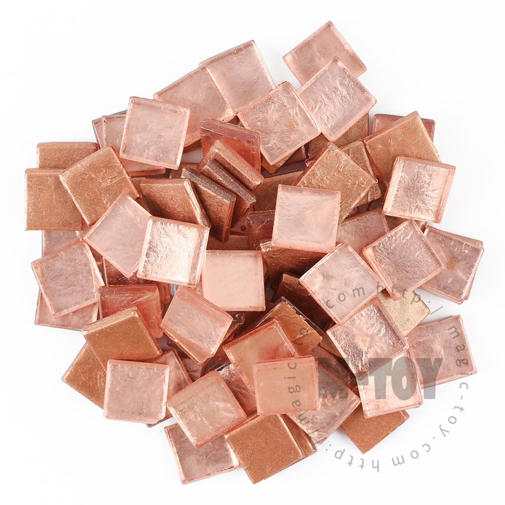 Brown Square Ice Jade Hot-melting Glass Mosaic WSH319