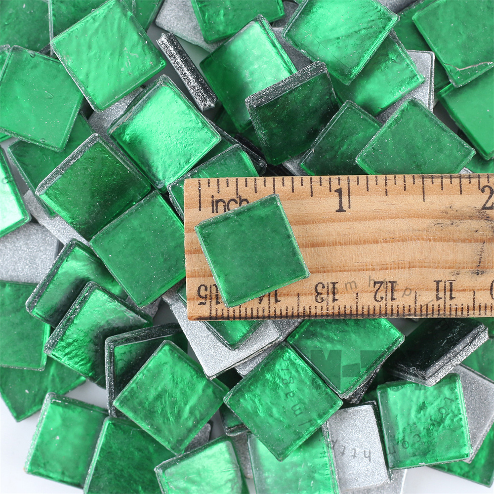 Green Square Ice Jade Hot-melting Glass Mosaic WSH606