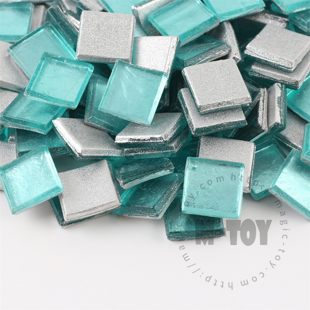 Blue Square Ice Jade Hot-melting Glass Mosaic WSH702