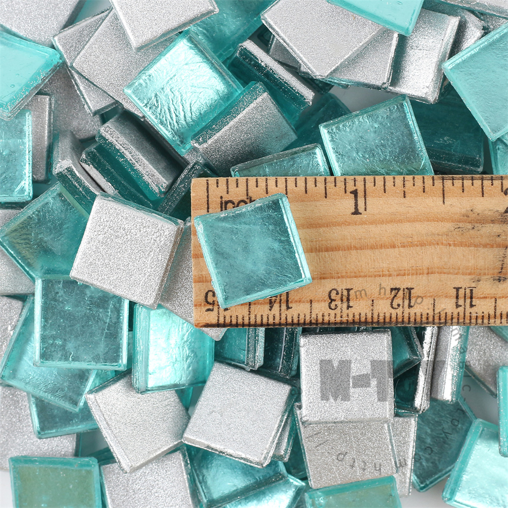 Blue Square Ice Jade Hot-melting Glass Mosaic WSH702