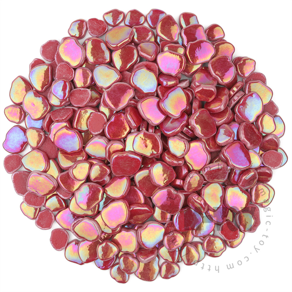 Iridescent Red Blossom Petals Glass Mosaic SMAI16