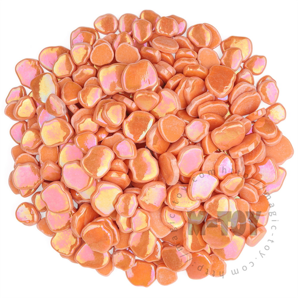 Iridescent Orange Blossom Petals Glass Mosaic SMAI18