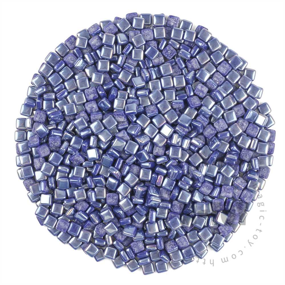 Luster Cobalt Blue Mini Square Glass Mosaic 8SSL05