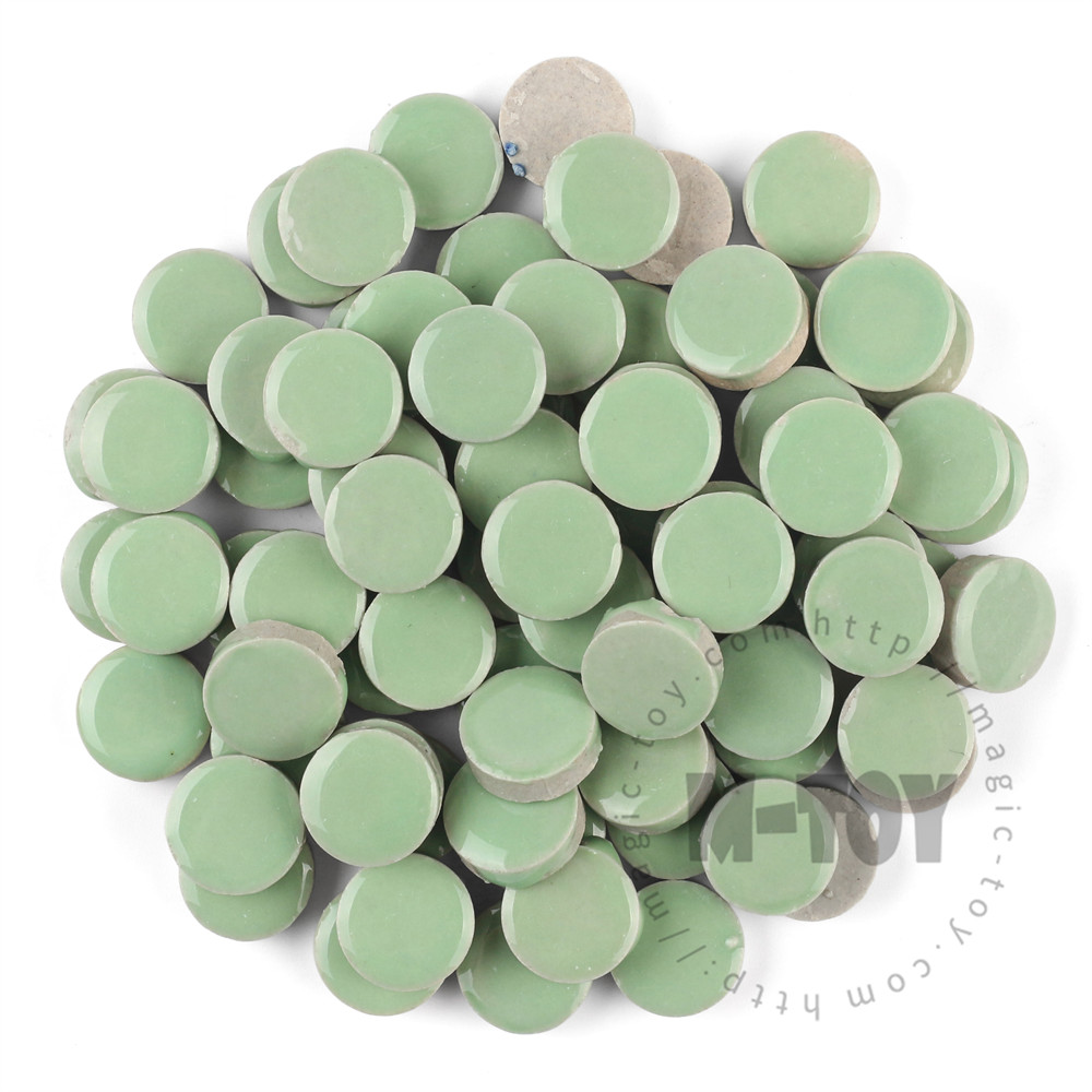 Light Green Round Shape Ceramic Mosaic 15CRG604