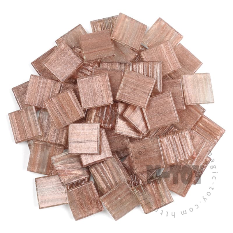 Brown Square Golden Line Hot-melting Glass Mosaic GSM301