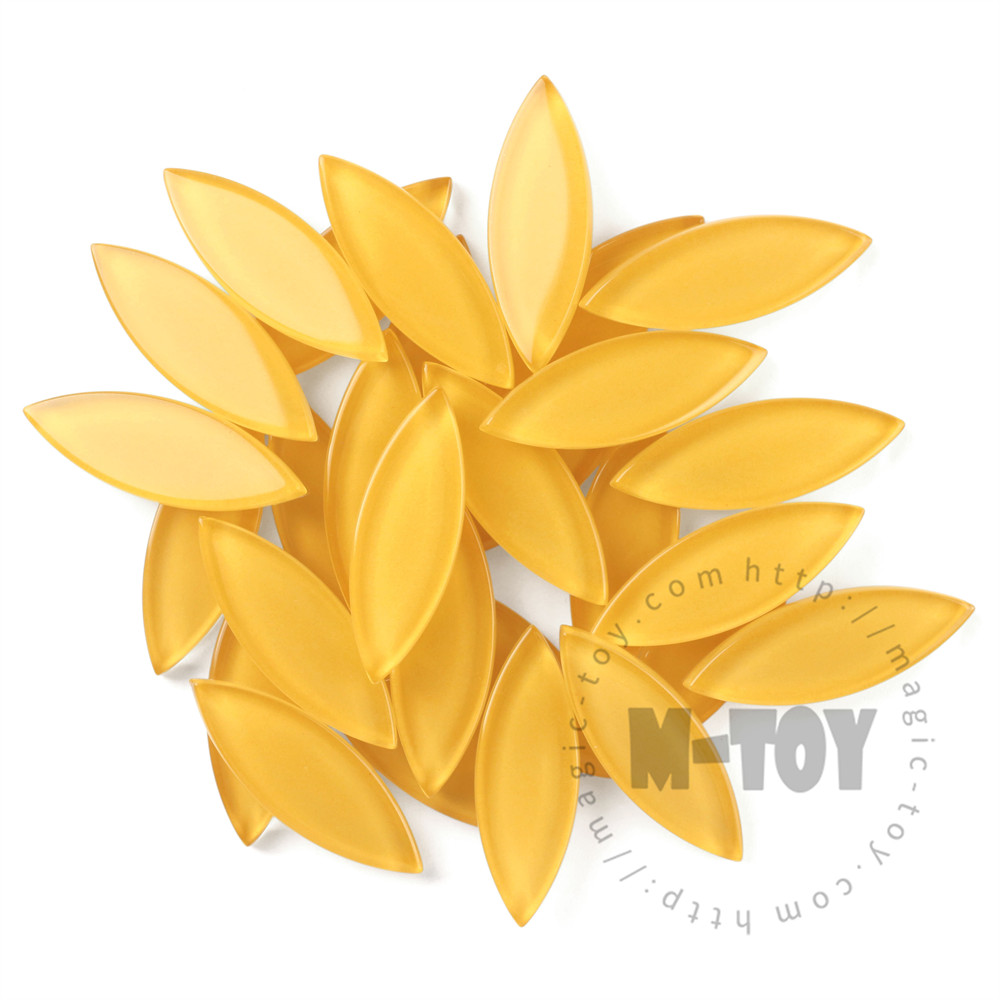 Yellow Leaf-shaped Mandala Glass Mosaic 1442TY-CC946