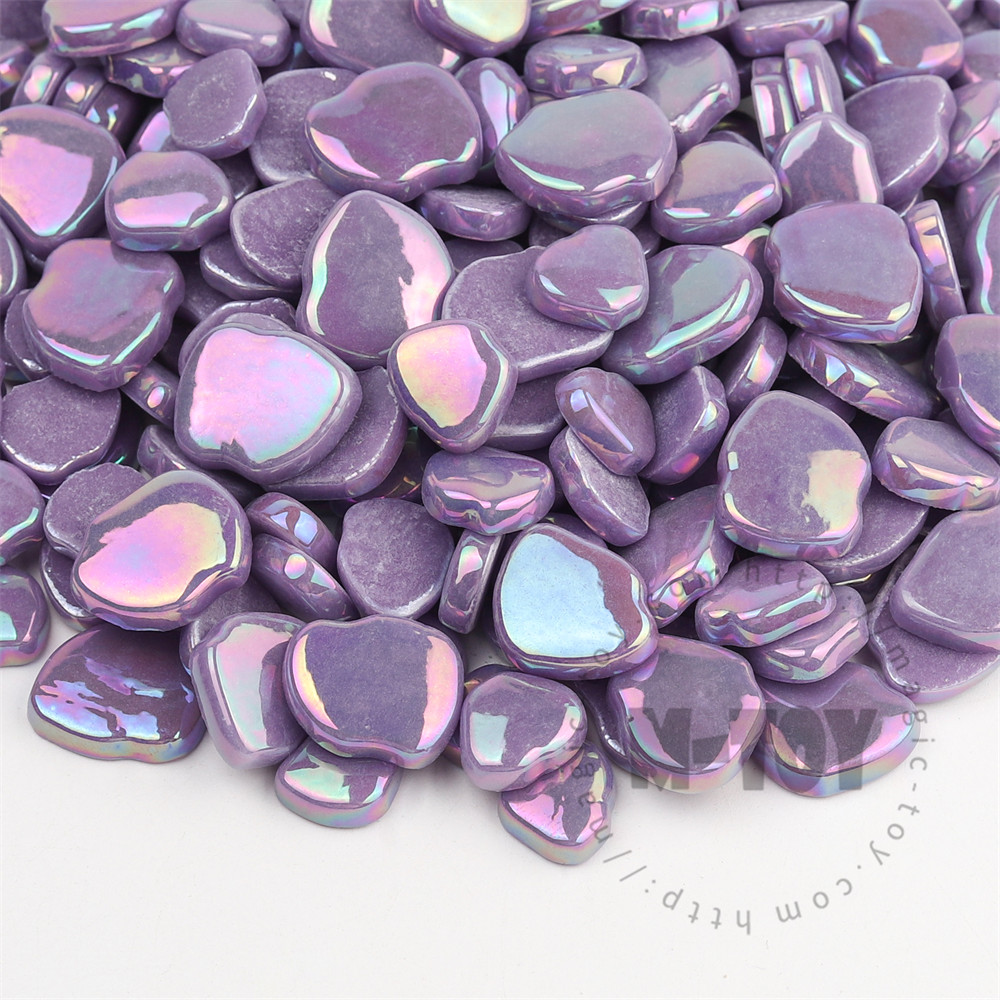 Iridescent Purple Blossom Petals Glass Mosaic SMAI62