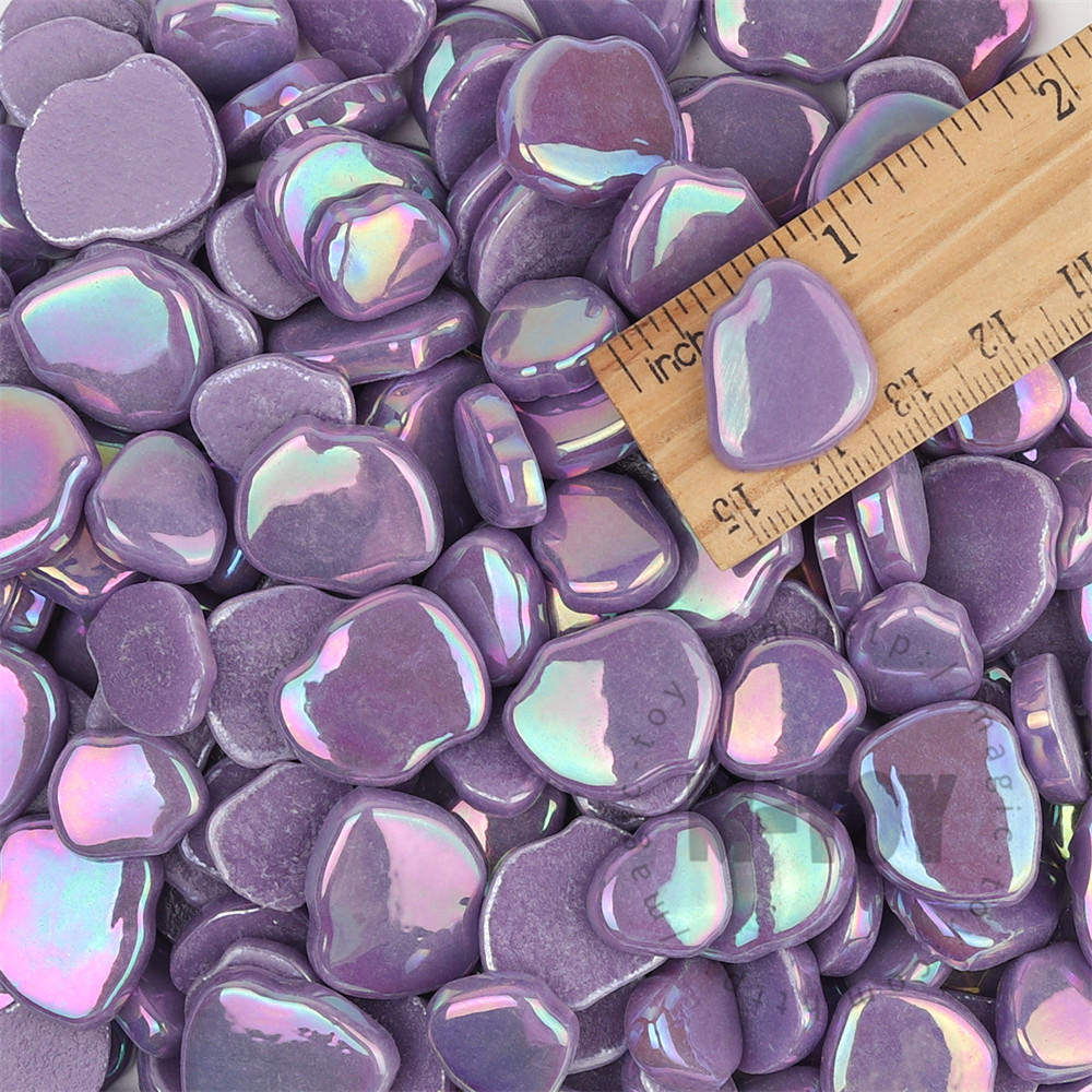 Iridescent Purple Blossom Petals Glass Mosaic SMAI62