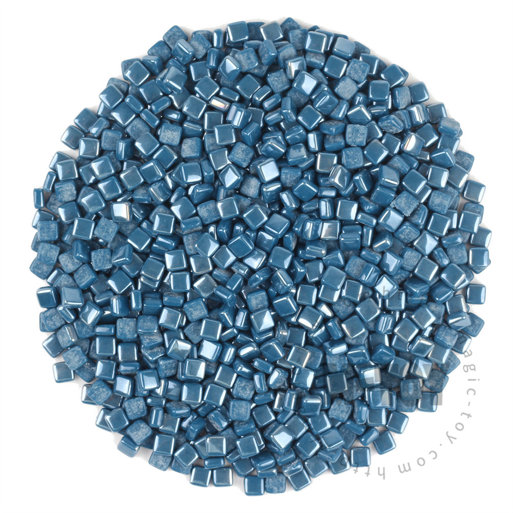 Luster Blue Mini Square Glass Mosaic 8SSL06