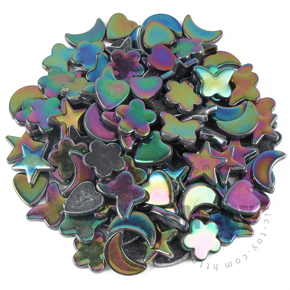 Iridescent Black Charms Glass Mosaic MU-SSL56