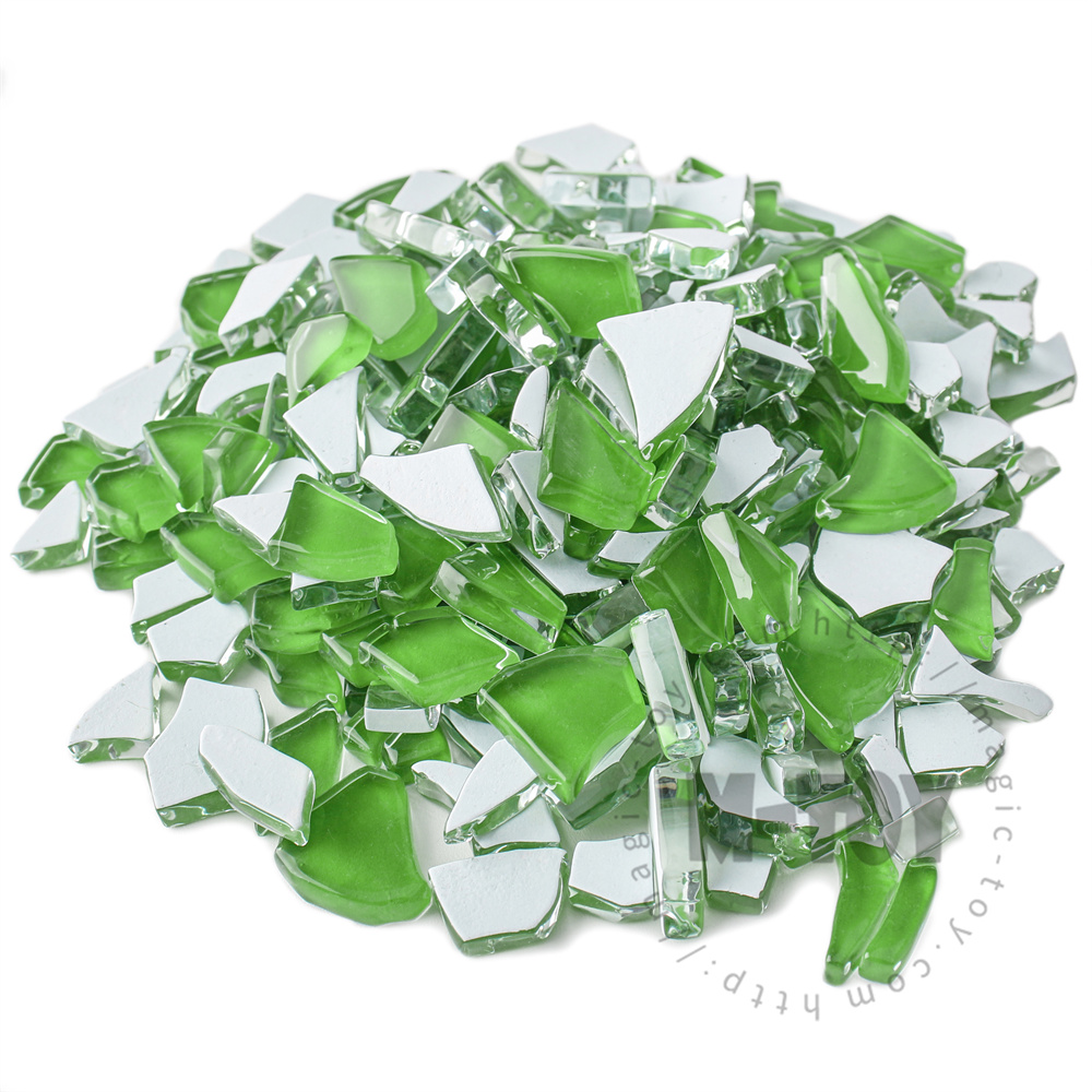 Green Irregular Crackled Glass Mosaic TC-CC603