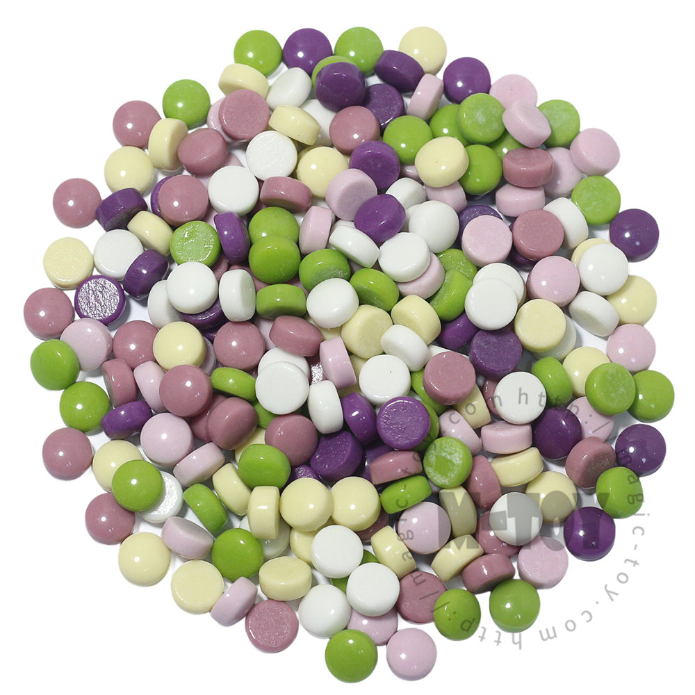 Easter Purple Assortment Glossy 12mm Round Glass Mosaic