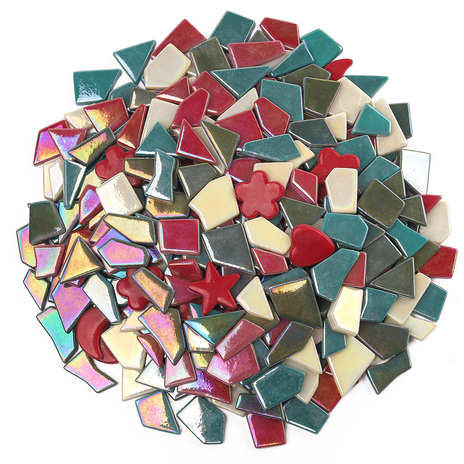 Christmas Irregular Glass Mosaic Assortment
