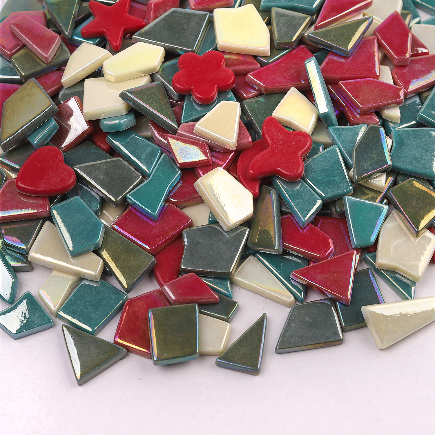 Christmas Irregular Glass Mosaic Assortment