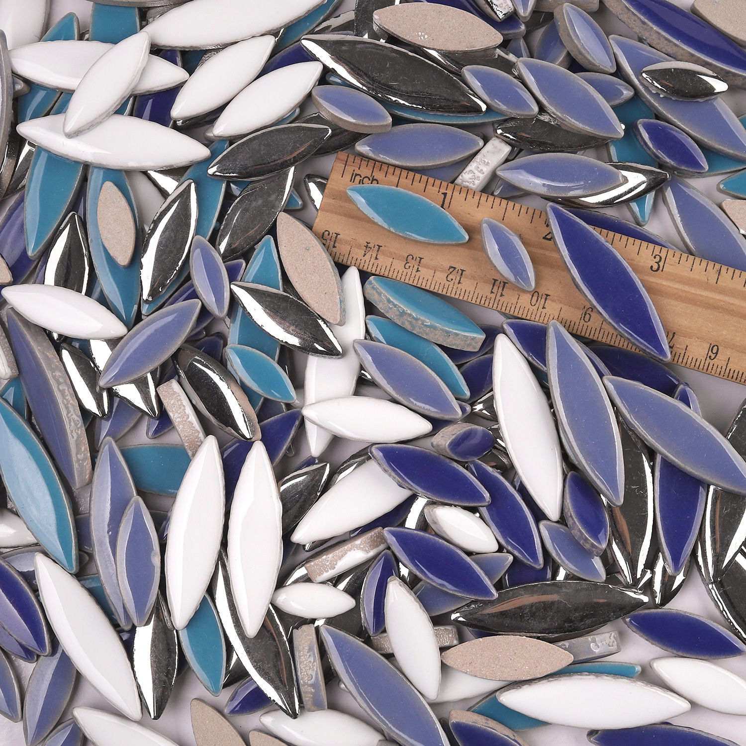 Christmas Blue & Silver Mix Ceramic Mosaic