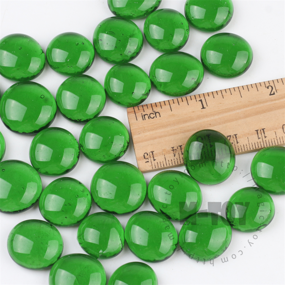Green Transparent Glass Gems CD-R602