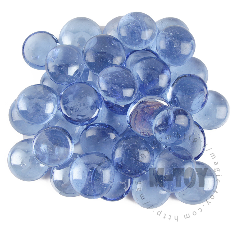 Blue Transparent Glass Gems CD-R705-L